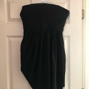 ALC black asymmetrical strapless dress